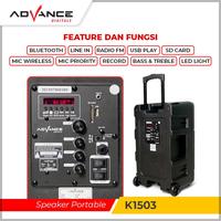 Gambar Advance K1503 Speaker Meeting Bluetooth Aktif 15" Gratis 2 Mic - 12inch dari Koleksi Audio undefined 5 Tokopedia