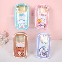 Gambar Kotak Pensil Kotak Transparan ala Korea Lucu Kelinci/ Rabbit/ Dog/ Bear/ Puppy/ Stationery/Girl/ Impor/ Sekolah/ School/ Unik/ Colorful/ Rainbow/ Resleting/ Tepak/ Murah/ Waterproof/ Kawaii/ Pencil Case/ Fashion - PuppyDo dari chennayyong undefined 1 Tokopedia