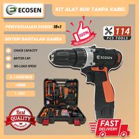 Gambar Mi ECOSEN Toolbox Cordless Drill Set / Tool Kit Set / Set Alat Bor Baterai Multifungsi / Hand Toolset Termasuk Obeng Tang Dan dari JavaHir Shop undefined 1 Tokopedia