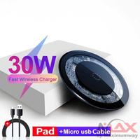 Gambar Terbaru ESVNE Qi Wireless Charger Fast Charging 30W phone HP mobil handphone aksesoris Wall Charging phone 30W Fast Wireless Charger For Samsung IPhone 11 12 Pro Max Xs 8 Plus Mobile Phones Accessories Induction Power Bank Charging Pad dari kang gosthing undefined 1 Tokopedia