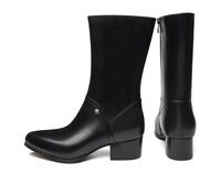 Gambar Mens Genuine Leather Business Work Boots 5cm High heels Autumn Winter Warm Snow Boots Pointed Toe Riding Equestrian Dress Boots dari Tidal Wave undefined 2 Tokopedia