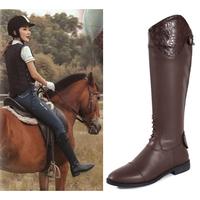 Gambar Terlaris, Leather Equestrian Boots Women's Pointed Rding Boots Retro dari toko baju31 undefined 2 Tokopedia