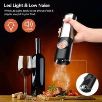 Gambar Electric Salt and Pepper Grinder Set with Charging Base LED Light Automatic Pepper Mill One Hand Operation Kitchen Appliances dari Amit Ravi undefined 3 Tokopedia
