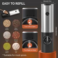 Gambar Electric Salt and Pepper Grinder Set with Charging Base LED Light Automatic Pepper Mill One Hand Operation Kitchen Appliances dari Amit Ravi undefined 5 Tokopedia