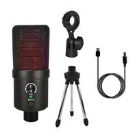 Gambar CELLA CITY USB Condenser Microphone For PC Gaming Live Streaming Professional Recording Equipment Podcasting Youtobe Mic Stand dari Justice Hammer undefined 5 Tokopedia