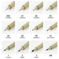 Gambar IMPORT 1Pcs Micron Ink Marker Pen Sketch Stationery Set Hook Line Sketching Needle Pen 12 Tips Art Supplies Drawing Pen dari Wiruga Shop undefined 5 Tokopedia