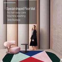 Gambar INS popular modern geometric floor mat , no hair easy care Special-shaped home decorative printed area rug SALES dari Kings Fury undefined 3 Tokopedia