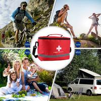 Gambar Red Nylon Medical Emergency Survival First Aid Kit Bag Striking Cross Symbol High-density Ripstop Sports Camping Home Outdoors dari Windwalker undefined 3 Tokopedia
