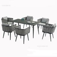 Gambar Rope Woven Beach Chairs Nordic Outdoor Furniture Creative Backrest camping Chair Home Bal Garden Chair Casual Cafe Armchair dari Thunder Fury undefined 3 Tokopedia