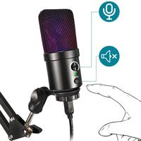 Gambar CELLA CITY USB Condenser Microphone For PC Gaming Live Streaming Professional Recording Equipment Podcasting Youtobe Mic Stand dari Justice Hammer undefined 2 Tokopedia