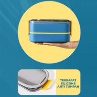 Gambar Kotak Makan / Lunch Box / Kotak Bekal Single / Double Layer - putih 1 lapis dari Pro Seven undefined 3 Tokopedia