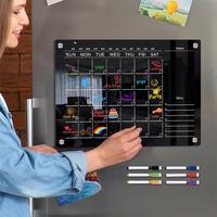 Gambar Magnetic Clear Acrylic Calendar For Fridge Reusable Monthly Weekly Planner Dry Erase Calendar With Markers dari herubaguy undefined 2 Tokopedia