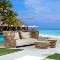 Gambar Nordic Outdoor Rattan Chair Three Piece Set Sunshine Room Rope Chair Leisure Courtyard Outdoor Furniture camping Beach Chairs dari Thunder Fury undefined 4 Tokopedia