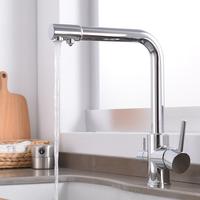 Gambar ROVATE Drinking Water Kitchen Faucet, 3 in 1 Kitchen Sink Faucet, Water Filtration Faucet, Cold and Hot Bar Water Filter Faucet dari grosir moalu undefined 3 Tokopedia