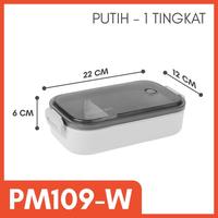 Gambar Kotak Makan / Lunch Box / Kotak Bekal Single / Double Layer - putih 1 lapis dari Pro Seven undefined 5 Tokopedia