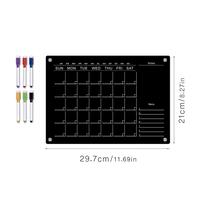 Gambar Magnetic Clear Acrylic Calendar For Fridge Reusable Monthly Weekly Planner Dry Erase Calendar With Markers dari herubaguy undefined 3 Tokopedia