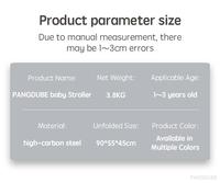 Gambar PANGDUBE Portable Baby Stroller 3.8KG Lightweight Stroller for Baby 1~3 Years Old Kids Foldable Baby Strollers dari niken21 undefined 5 Tokopedia