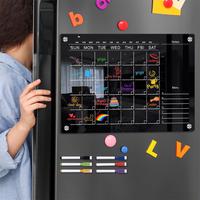 Gambar Magnetic Clear Acrylic Calendar For Fridge Reusable Monthly Weekly Planner Dry Erase Calendar With Markers dari herubaguy undefined 4 Tokopedia