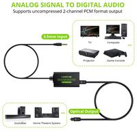Gambar ARF LiNKFOR 3.5mm to SPDIF Converter AUX to Digital Coaxial Toslink Optical Audio Adapter with Optical CARFle for PS3 Blu-ray Player dari Arifaj Shop undefined 5 Tokopedia