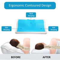Gambar Memory Foam Gel Pillow Summer Ice-Cool Anti-Snore Orthopedic Sleep Pillow Slow Rebound Healthcare Neck Pillow For Home Beddings dari Piercing Gale undefined 4 Tokopedia