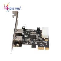 Gambar promo DIEWU PCI Express to 2 USB3.0 expansion card computer accessories USB riser card Adapter for NEC for Windows XP 7 8 10 Vista murah dari PRO ADVANCE undefined 2 Tokopedia