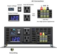 Gambar Jual Solar Panel Inverter 12V 120V 5000W Off Grid Pure Sine Wave Power Inverter Generator 24V/36V DC to 110V/220V/230V AC Converter terbaik dari PRO ADVANCE undefined 5 Tokopedia