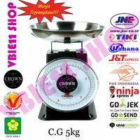 Gambar Vt Timbangan Jarum/Analog/Duduk/Laundry/Kue/Buah/Sayur Crown C.G 5Kg dari Sarahalifah55 undefined 1 Tokopedia