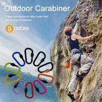 Gambar Type D Carabiner With Lock Professional Climbing Carabiner D Shape Mountaineering Buckle Hook Safety Lock Outdoor Survival Gear dari ROYYANBOTAKK 64DB undefined 1 Tokopedia