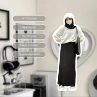 Gambar One Set 3in 1 One Set Wanita Hijab OOTD Wanita Hijab Kekinian Outfit Study Tour Kampus Hangout Nongkrong One Set - AA74 - satu set dari Kamil Bakery undefined 5 Tokopedia