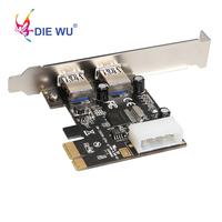 Gambar promo DIEWU PCI Express to 2 USB3.0 expansion card computer accessories USB riser card Adapter for NEC for Windows XP 7 8 10 Vista murah dari PRO ADVANCE undefined 3 Tokopedia