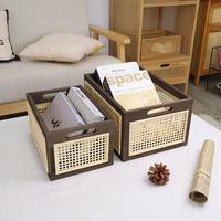 Gambar Bamboo Woven Hollow Solid Wood Storage Basket Fruit and Vegetable Kitchen Organizer Home Clutter Storage Square Box dari KEVIN sugiono undefined 2 Tokopedia