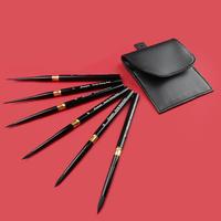 Gambar (IMPORT) SeamiArt 6pcs/Set With Portable Pu Brush Bag DivIsible Short Holder Watercolor Journal Paint Brush for Art Supplies dari ShiningMarket undefined 3 Tokopedia
