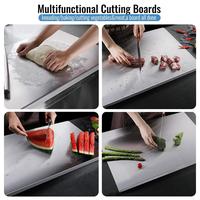 Gambar Stainless Steel Cutting Board 40*30cm Multifunctional Cut Vegetables and Meat Chopping Board Home Kitchen Rectangular Board dari Redemption Shop undefined 5 Tokopedia