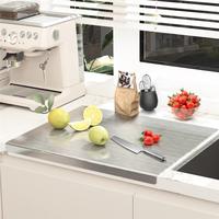 Gambar Stainless Steel Cutting Board 40*30cm Multifunctional Cut Vegetables and Meat Chopping Board Home Kitchen Rectangular Board dari Redemption Shop undefined 3 Tokopedia
