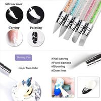 Gambar 10/20/30PCS Double-headed Silicone Pen With Sculpture Fine Drill Nail Supplies Paint Pen So Soft Embossed Silica Gel dari Pushpa Rrachana undefined 2 Tokopedia