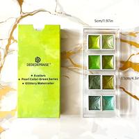 Gambar 8 Colors Solid Watercolor Paint Set Glitter Solid Watercolors Art Supplies for Artists, Students and Painting Beginners dari Pushpa Rrachana undefined 2 Tokopedia
