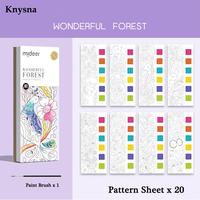 Gambar Mideer 5 Color 20Sheet Solid Watercolor Coloring Book Paint Set Water Color Pigment & Paint Brush Children Diy Bookmark Supplies dari Pushpa Rrachana undefined 1 Tokopedia