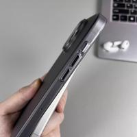 Gambar Natural Titanium grating stripe pattern phone case for iPhone 14 15 13 Pro Max Plus metal button shockproof hard armor cover dari KIRAI kalapa undefined 4 Tokopedia