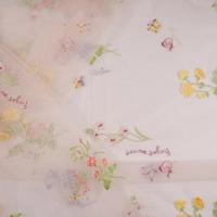 Gambar Small Pink Flower Mesh Embroidery Fabric Embroidered Lace Fabric DIY Curtain Dress Children's Clothing Clothes Fabric dari Sharada Deepak undefined 5 Tokopedia
