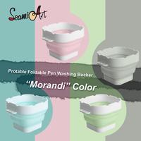 Gambar SeamiArt Morandi Folding Mini Paint Bucket with Brush Pen Holding for Paint Brushes Cleaner Watercolor Drawing Tools Art Supply dari Pushpa Rrachana undefined 1 Tokopedia