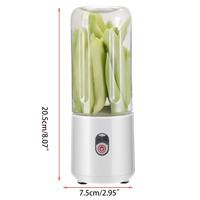 Gambar 500ml Portable  Juicer Cup Kitchen Office Rechargeable Mini Blender Food Processor USB Mixer Small Cooking Appliances dari bletuk764 undefined 4 Tokopedia