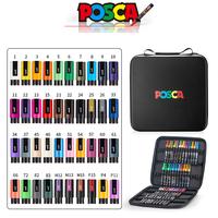 Gambar Uni Posca Acrylic Paint Markers Set Plumones  PC 1M 3M 5M Graffiti Rock Fabric Paiting Pen Waterproof Bullet Nib Art Supplies dari Pushpa Rrachana undefined 1 Tokopedia