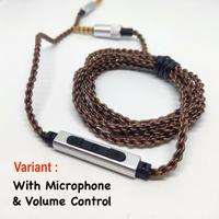 Gambar Custom HiFi Headphone Cable Aux Replacement 2.5mm 3.5mm With Mic - 3.5mm to 3.5mm, Brown Non Mic dari Onebest Choice undefined 5 Tokopedia