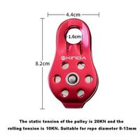 Gambar Mountaineering Climbing Rope Pulley Arborist Tree Climb 20KN Outdoor Survival Tool High Altitud Traverse Hauling Gear dari Black Tortoise undefined 5 Tokopedia