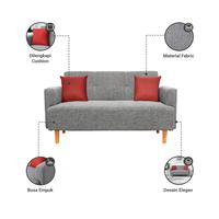 Gambar Informa  Aryana Sofa Fabric 2 Seater - Abu-Abu Tempat Duduk Empuk Sofa Ruang Tamu Furniture Indoor Rumah Fabric Couch dari Satancom undefined 3 Tokopedia