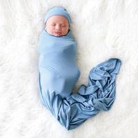 Gambar Newborn Baby Cotton Swaddle Wrap Towel with Headband Hat 2pcs/set for Newborn Baby Girls Boys Photography Props Gift G99C dari endog puyuh gHH undefined 5 Tokopedia