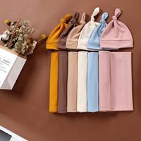 Gambar Newborn Baby Cotton Swaddle Wrap Towel with Headband Hat 2pcs/set for Newborn Baby Girls Boys Photography Props Gift G99C dari endog puyuh gHH undefined 3 Tokopedia