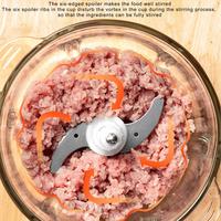 Gambar Electric Meat Grinders 2L Food Crusher Stainless Steel Multifunctional Vegetable Slicer Processor Chopper Kitchen Appliances dari Izdihaarctore undefined 4 Tokopedia