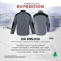 Gambar Jaket Consina Expedition Softshell Grey original jacket windbreaker windproof waterproof anti angin anti air hiking riding - L dari Lavendura undefined 5 Tokopedia