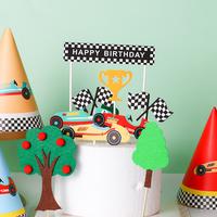 Gambar TOPPER KUE TUSUKAN DEKORASI CAKE KUE ULANG TAHUN CARS MOBIL RACING FORMULA ONE 1 dari cocomelon jkt undefined 1 Tokopedia